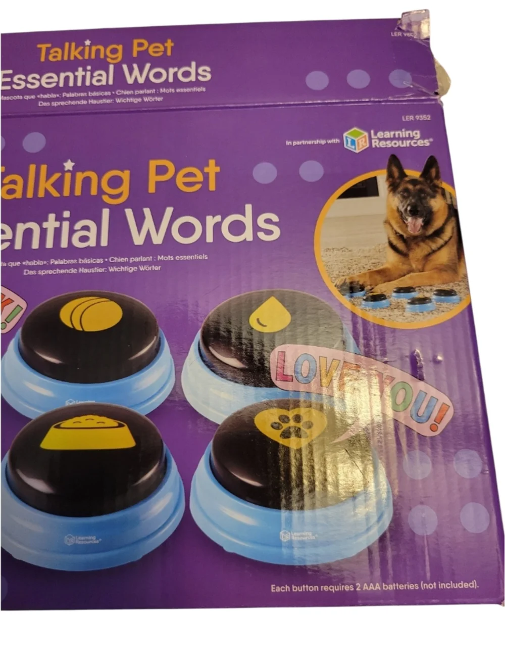 Learning Resources Hunger For Words Talking Pets Interactive Brain Game For Dogs